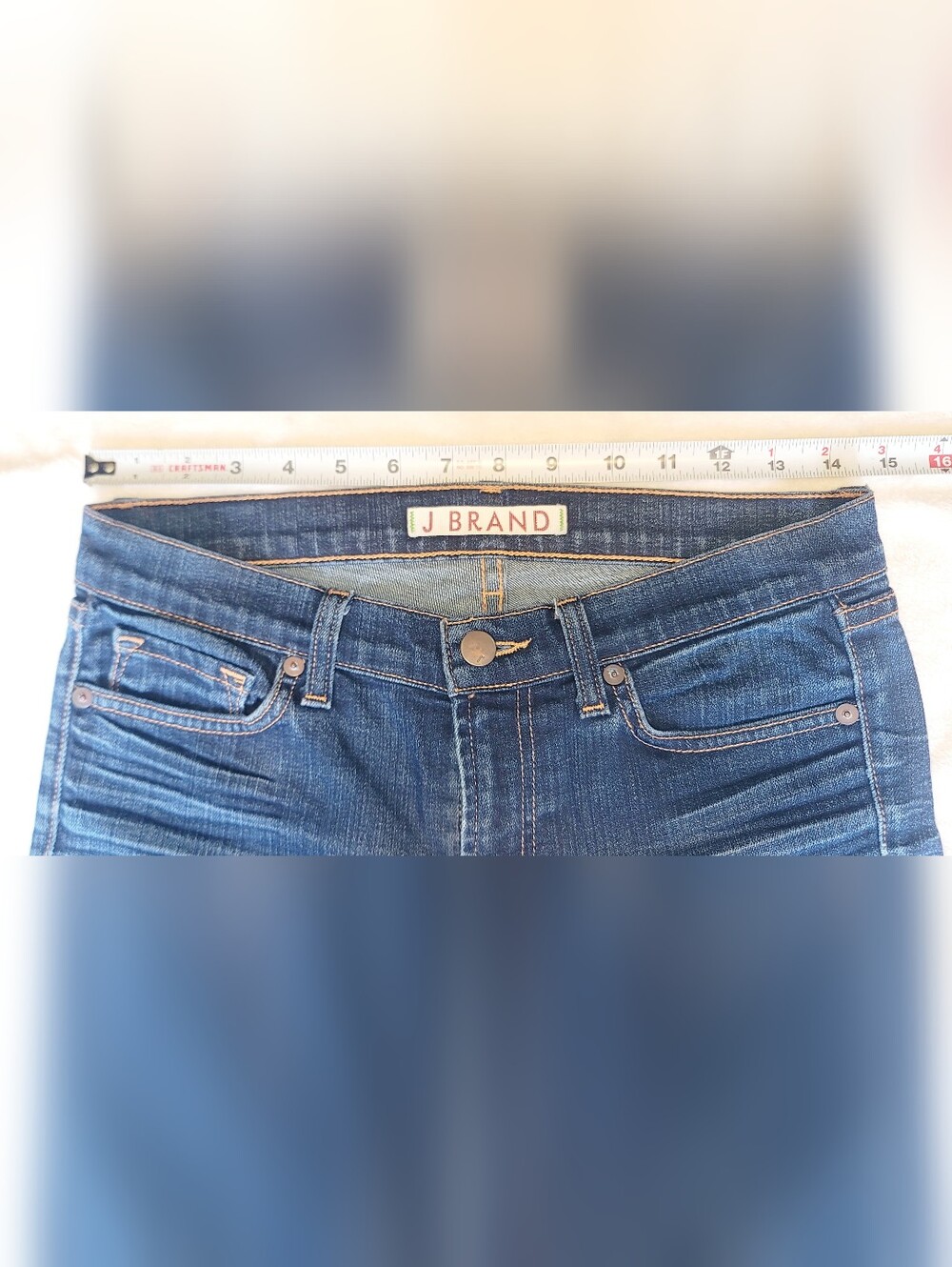 J Brand Jeans The Straight Leg Ink Dark Wash Blue Denim Classic Stretch Sz 27x27 - Picture 7 of 10
